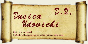 Dušica Udovički vizit kartica